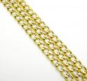 10k yellow gold diamond cut cuban chain 18-24 inch 2.5mm