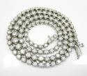 Ladies 18k white gold tennis diamond necklace 5.50ct