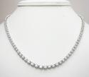 Ladies 18k white gold tennis diamond necklace 5.50ct