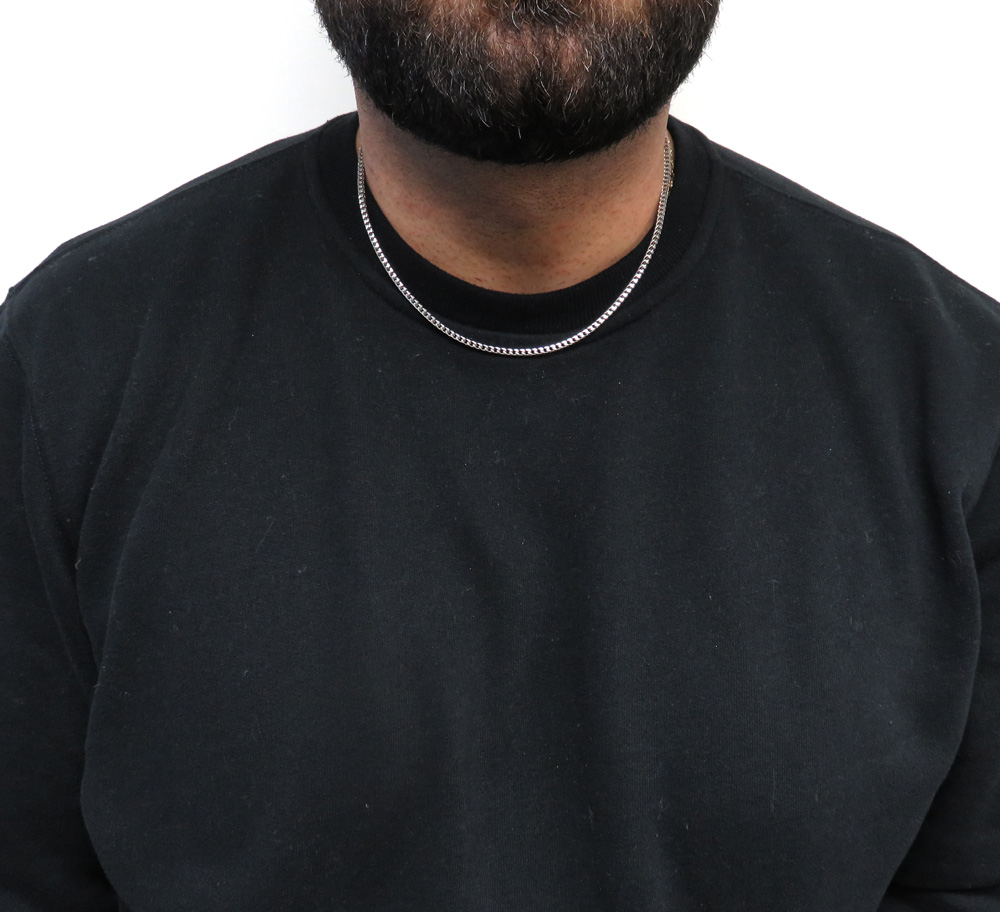 14k solid white gold franco chain 20-30 inch 2.5mm - Image 5