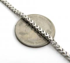 14k solid white gold franco chain 20-30 inch 2.5mm