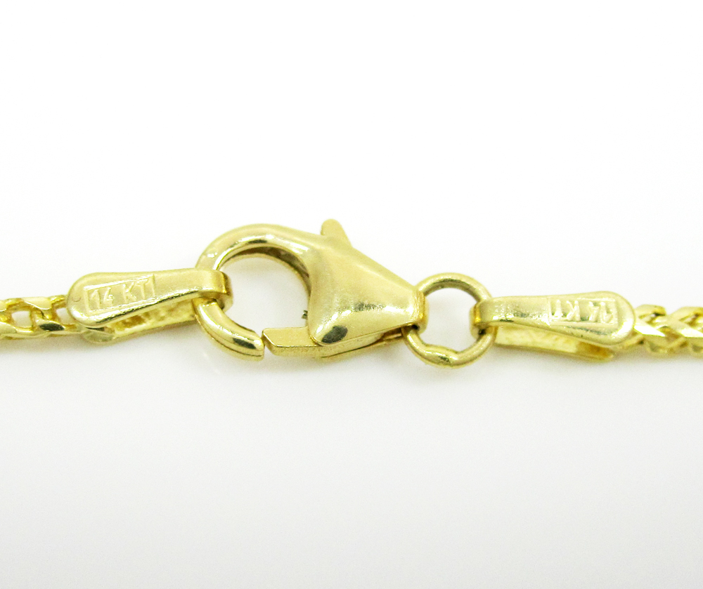 14k solid yellow gold franco chain 18-24 inch 1.5mm - Image 4