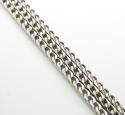 14k solid white gold franco chain 18-22 inch 1mm