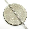 14k solid white gold franco chain 18-22 inch 1mm
