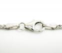 14k solid white gold franco chain 16-22 inch 1.5mm