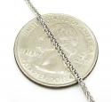 14k solid white gold solid wheat chain 16-20 inch 1mm