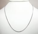 14k solid white gold solid wheat chain 16-20 inch 1mm