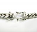 14k white gold solid miami bracelet 8.50