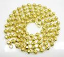 10k yellow gold hexagon cut ball chain 30-40 inch 5mm