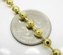 10k yellow gold hexagon cut ball chain 30-40 inch 5mm