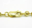10k yellow gold hexagon cut ball chain 18-26
