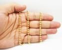 10k yellow gold hexagon cut ball chain 18-26