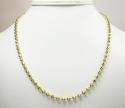 10k yellow gold hexagon cut ball chain 18-26