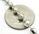 10k white gold hexagon cut ball chain 30-40 inch 5mm