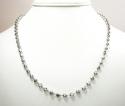 10k white gold hexagon cut ball chain 30-40 inch 5mm