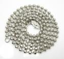 10k white gold hexagon cut ball chain 18-24