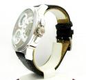 Curtis & co stainless steel big time world 3 time zone brown watch