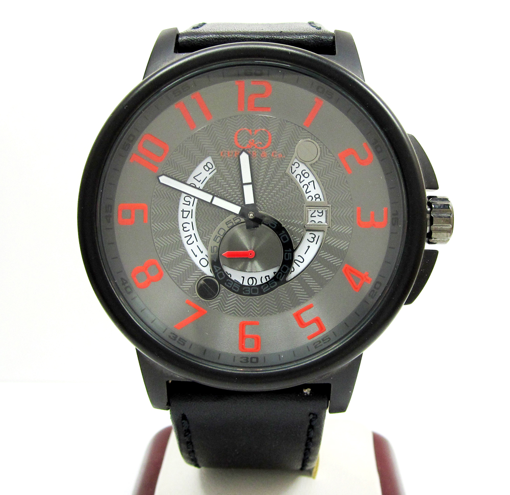 Curtis & co black stainless steel big time cool black/red watch - Image 2