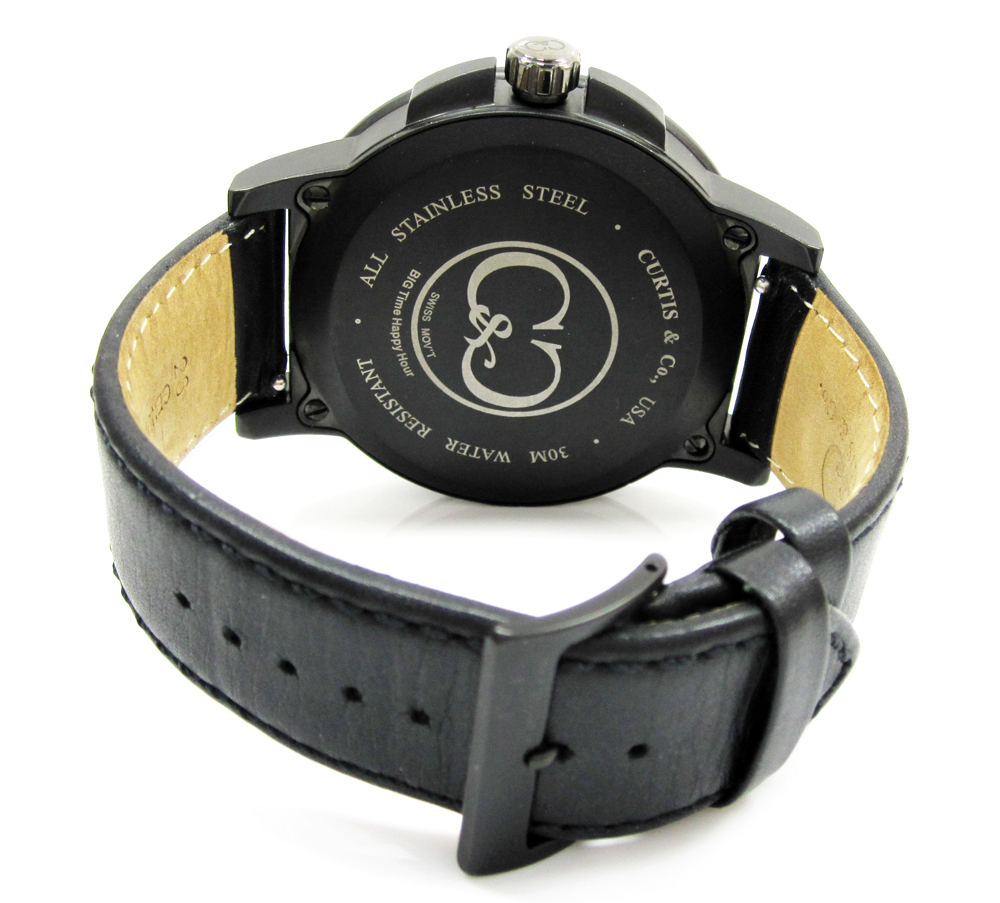 Curtis & co black stainless steel big time cool black/red watch