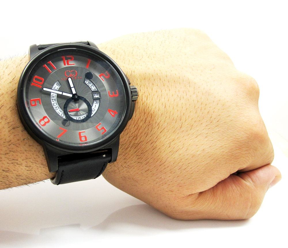 Curtis & co black stainless steel big time cool black/red watch - Image 5