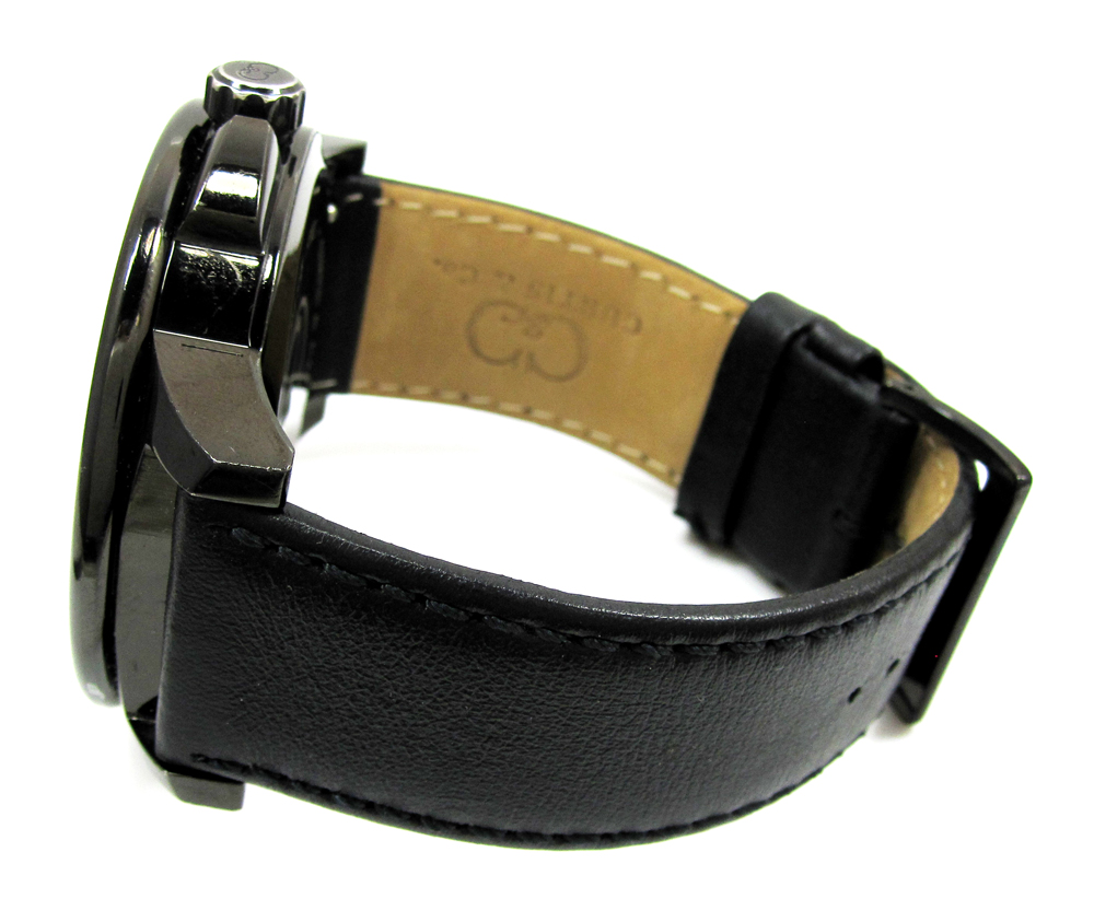 Curtis & co black stainless steel big time cool white watch