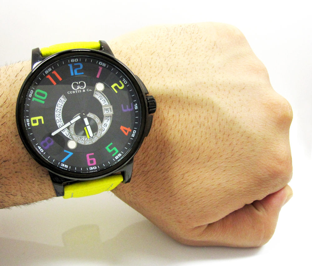 Curtis & co black stainless steel big time cool black watch