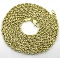 10k yellow gold smooth cut link rope chain 16-24 inch 2mm