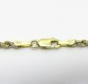 10k yellow gold smooth cut link rope chain 16-24 inch 2mm