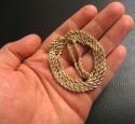 10k yellow gold smooth cut link rope chain 16-24 inch 2mm