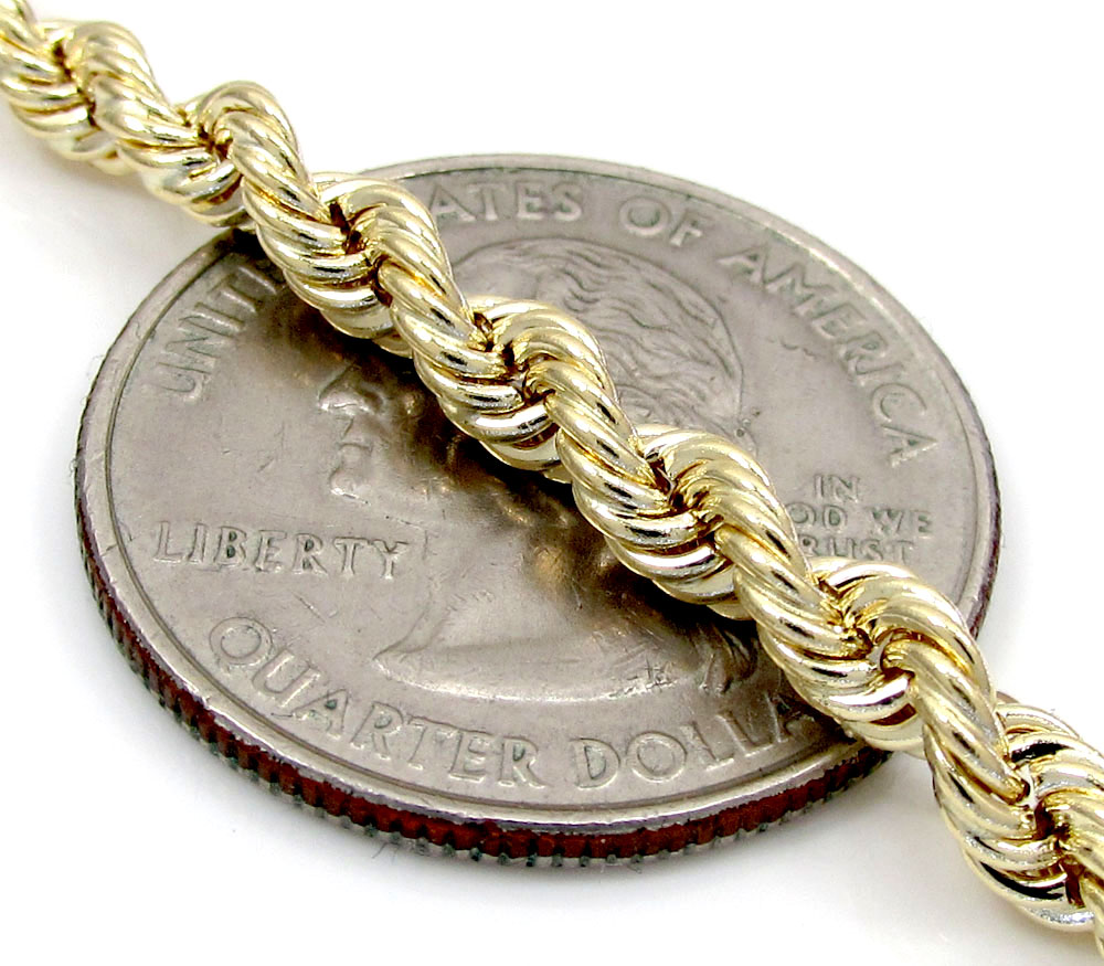 4mm rope chain 10k Clearance