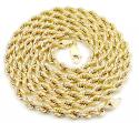 10k yellow gold smooth hollow rope chain 20-30 inch 4mm