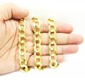 10k yellow gold thick cuban chain 20-36 inch 13mm