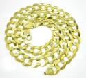 10k yellow gold thick cuban chain 22-30 inch 14mm