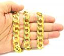 10k yellow gold thick cuban chain 22-30 inch 14mm