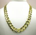 10k yellow gold thick cuban chain 22-30 inch 14mm