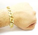 10k yellow gold thick cuban bracelet 9 inch 13mm