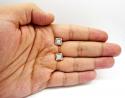 10k gold diamond 3d frame earrings 0.50ct