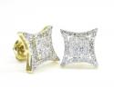 10k gold diamond 3d kite earrings 0.43ct
