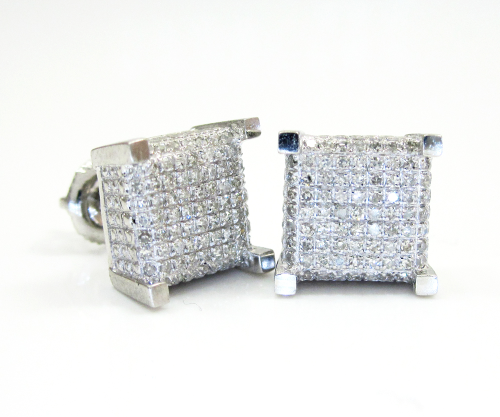 10k gold diamond cube earrings 0.46ct