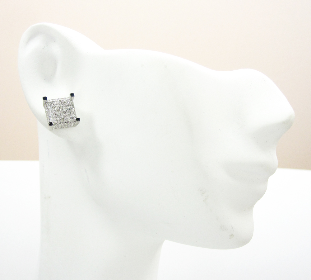10k gold diamond cube earrings 0.46ct - Image 6