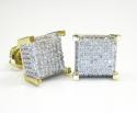 10k gold diamond cube earrings 0.46ct