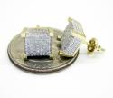 10k gold diamond cube earrings 0.46ct