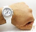Mens techno jpm white ceramic diamond 38mm watch 2.75ct