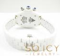 Ladies 35mm techno jpm white ceramic diamond watch 1.25ct