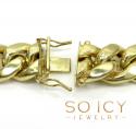 10k yellow gold wide miami cuban chain 13mm 24-34