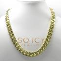 10k yellow gold wide miami cuban chain 13mm 24-34