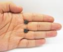 14k black gold black diamond cube earrings 1.40ct 