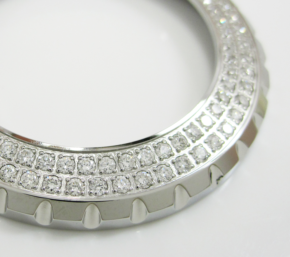 Ladies custom made chanel j12 white stainless steel diamond bezel 1.10ct