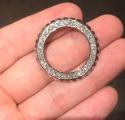 Ladies custom made chanel j12 white stainless steel diamond bezel 2.00ct