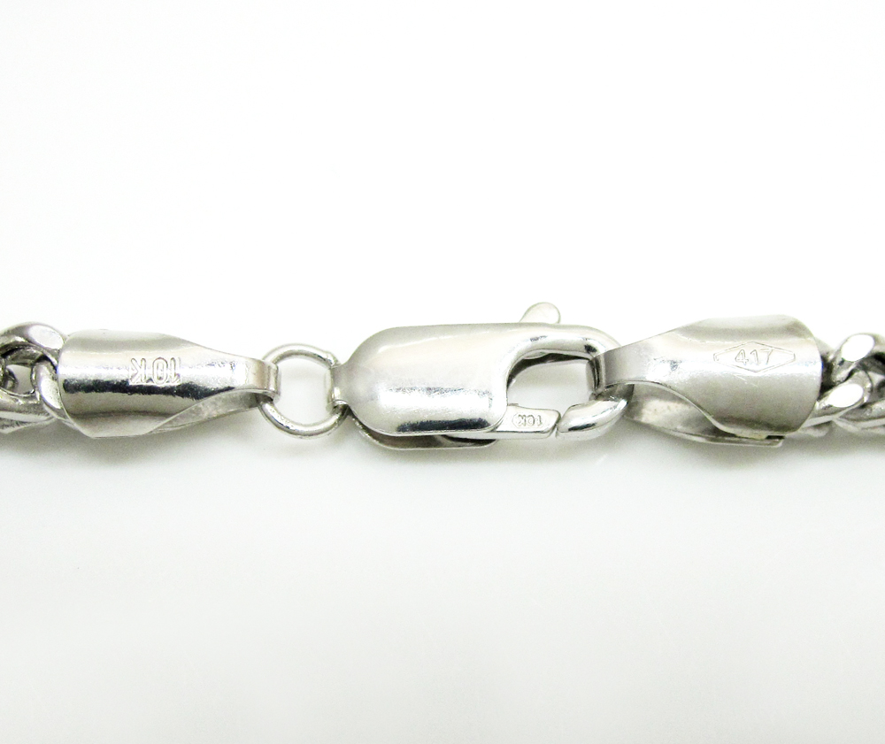 Mens 10k white gold franco chain 18-24 inch 3.50mm